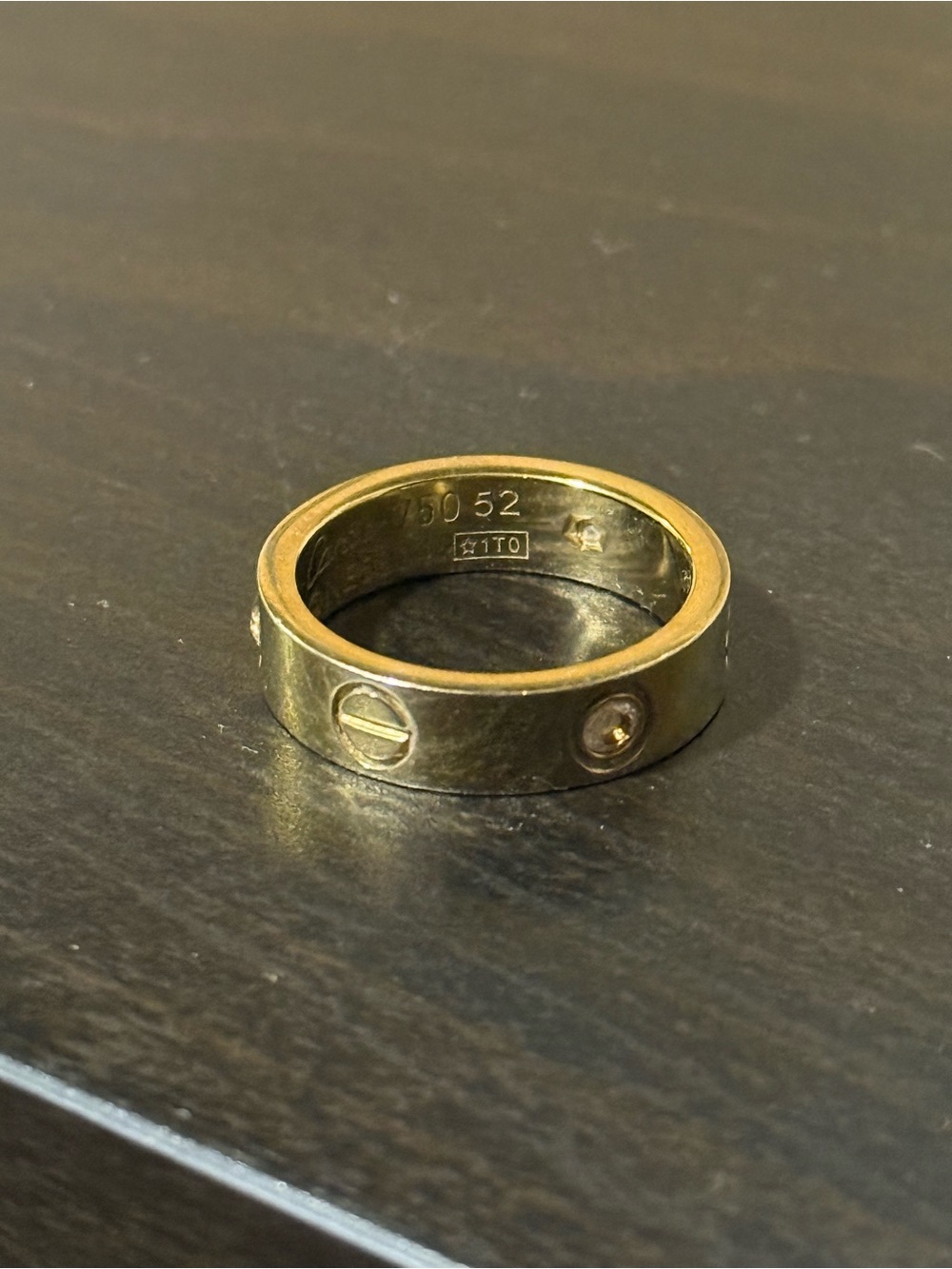 Gold plated ring with “Diamonds“ crystals screw Ring - Picture 5 of 7